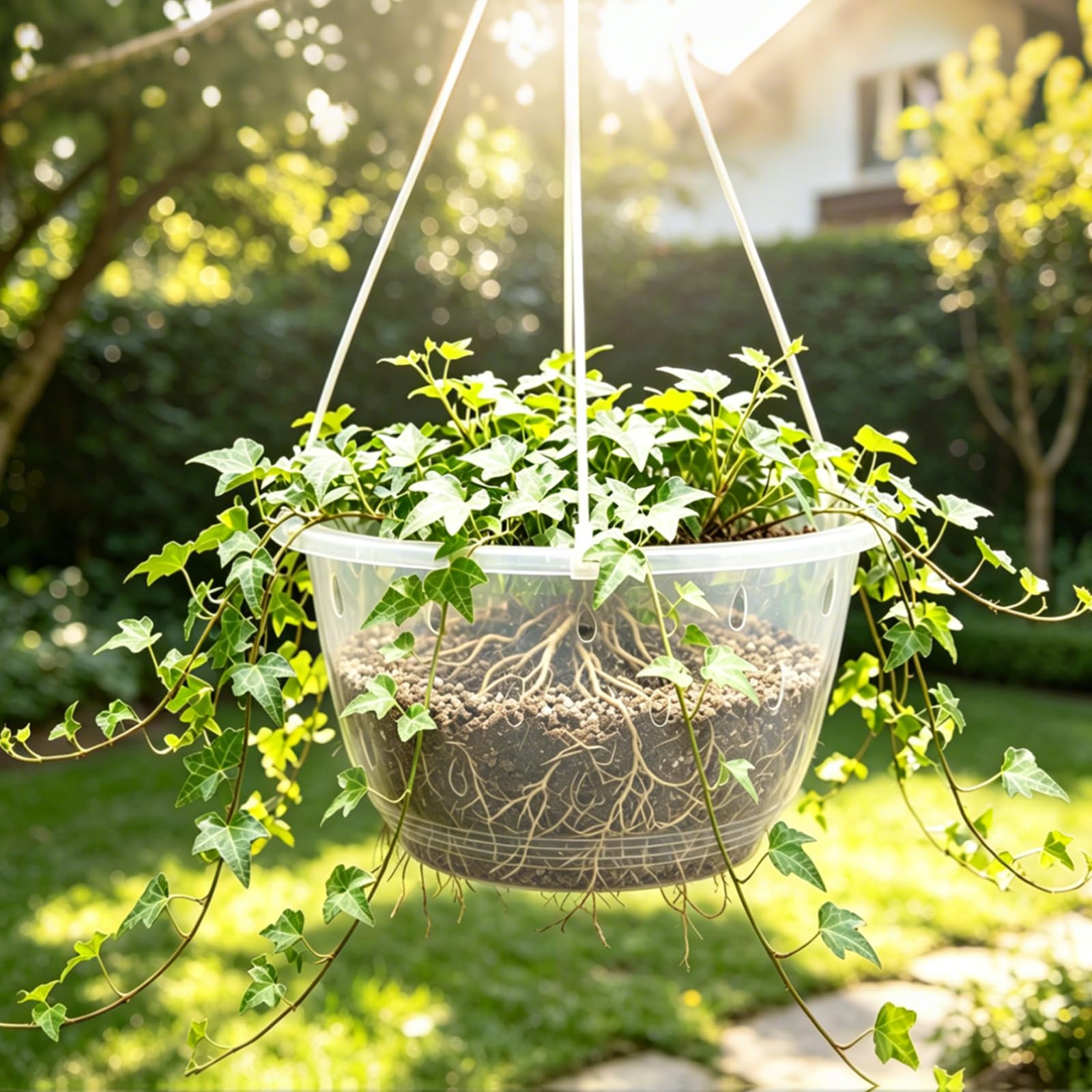 Lot de 12 pots à orchidées transparents de 20 cm avec trous, pots de fleurs en plastique transparent pour plantes et rempotage, pots de fleurs de jardin pour la maison et le bureau