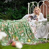 Vista 10 de Cobija para cama de estilo bohemio, 100 % algodón, ultra suave, edredón rústico, cobija de otoño, estampado floral, decoración de granja, cobija