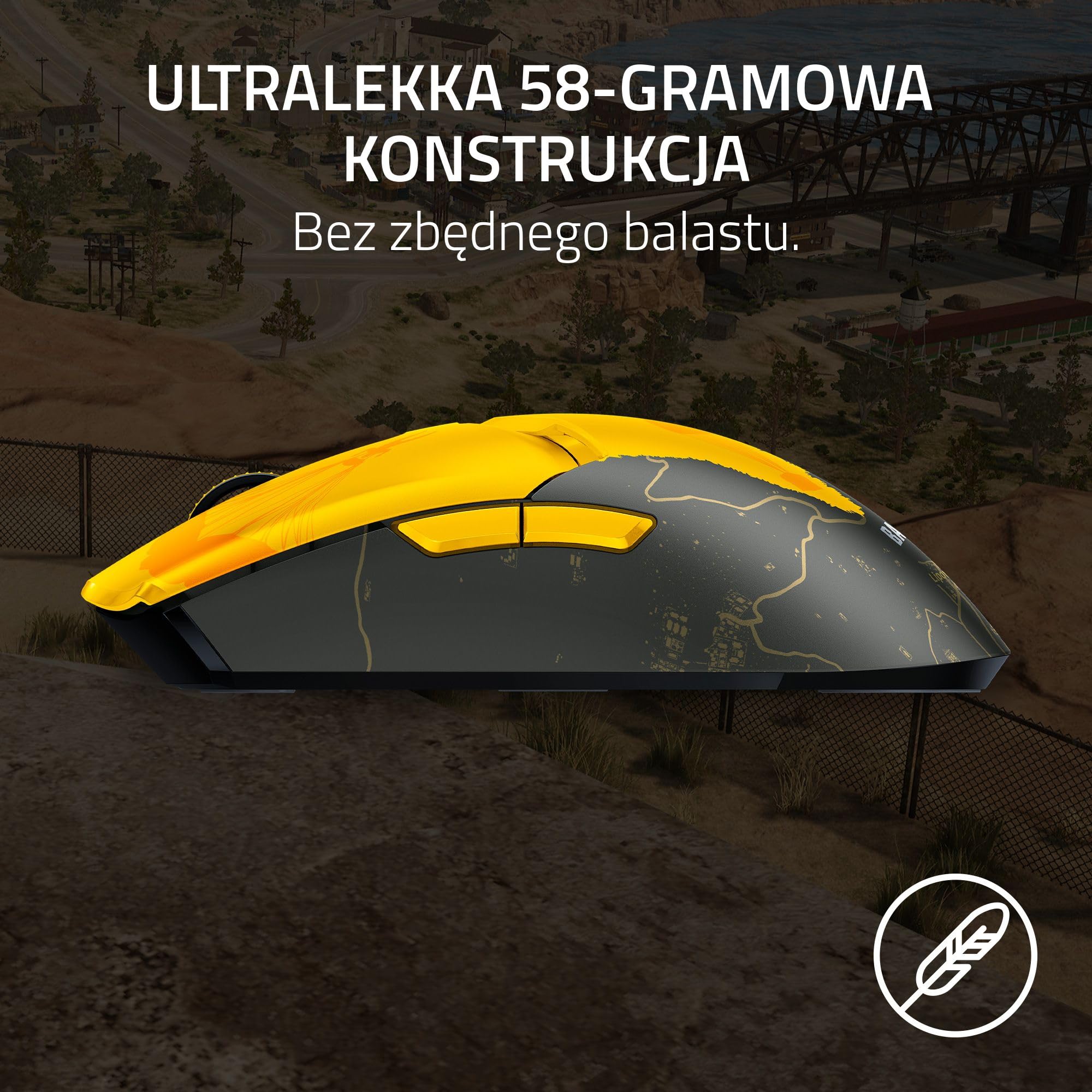 Razer Viper V2 Pro - Bezprzewodowa mysz do gier - PUBG: Battlegrounds Edition - World Packaging
