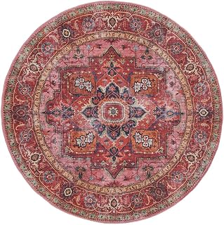 RugVista Georgia Oriental Teppich, Ø 160 cm, Rot/Rosa