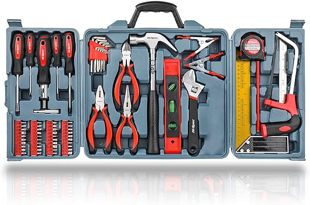 Hi-Spec 71pc Home & Office DIY Tool Kit Set. Complete Household Tool Box with Essential Hand Tools Included for Basic General Repairs & Maintenance