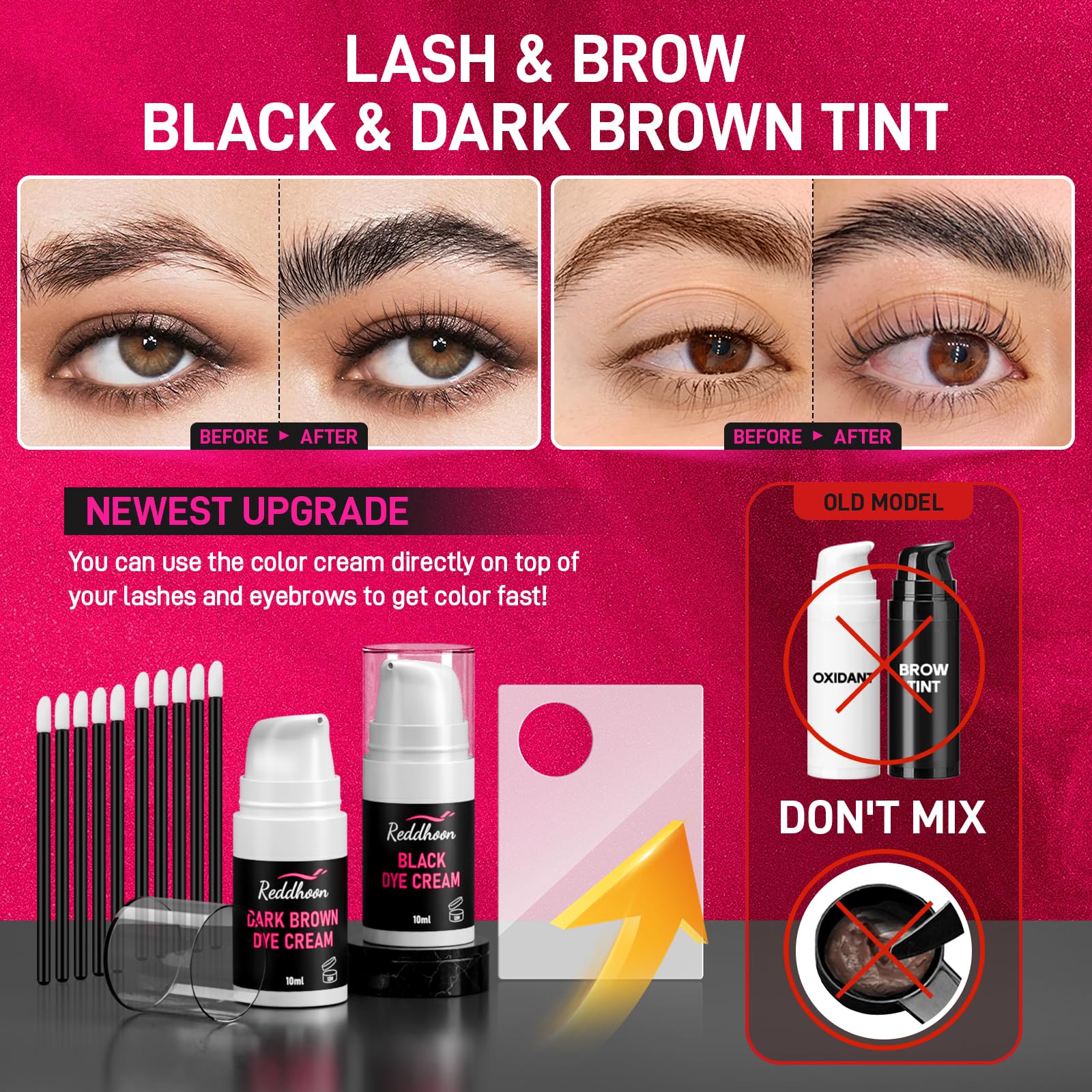 6 IN 1 Lash Lift & Brow Lamination Kit, Brow & Lash Lift Kit with Double Black Brown Color, Curling Perming & Voluminous Lashes Brows with Complete Tools, Salon & Home Use, Gifts for Her 3