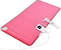 Vista 44 de Almohadillas térmicas eléctricas para espalda, hombros, caliente, para cuello y brazos, abdomen, húmeda para piernas y rodilla, apagado automático