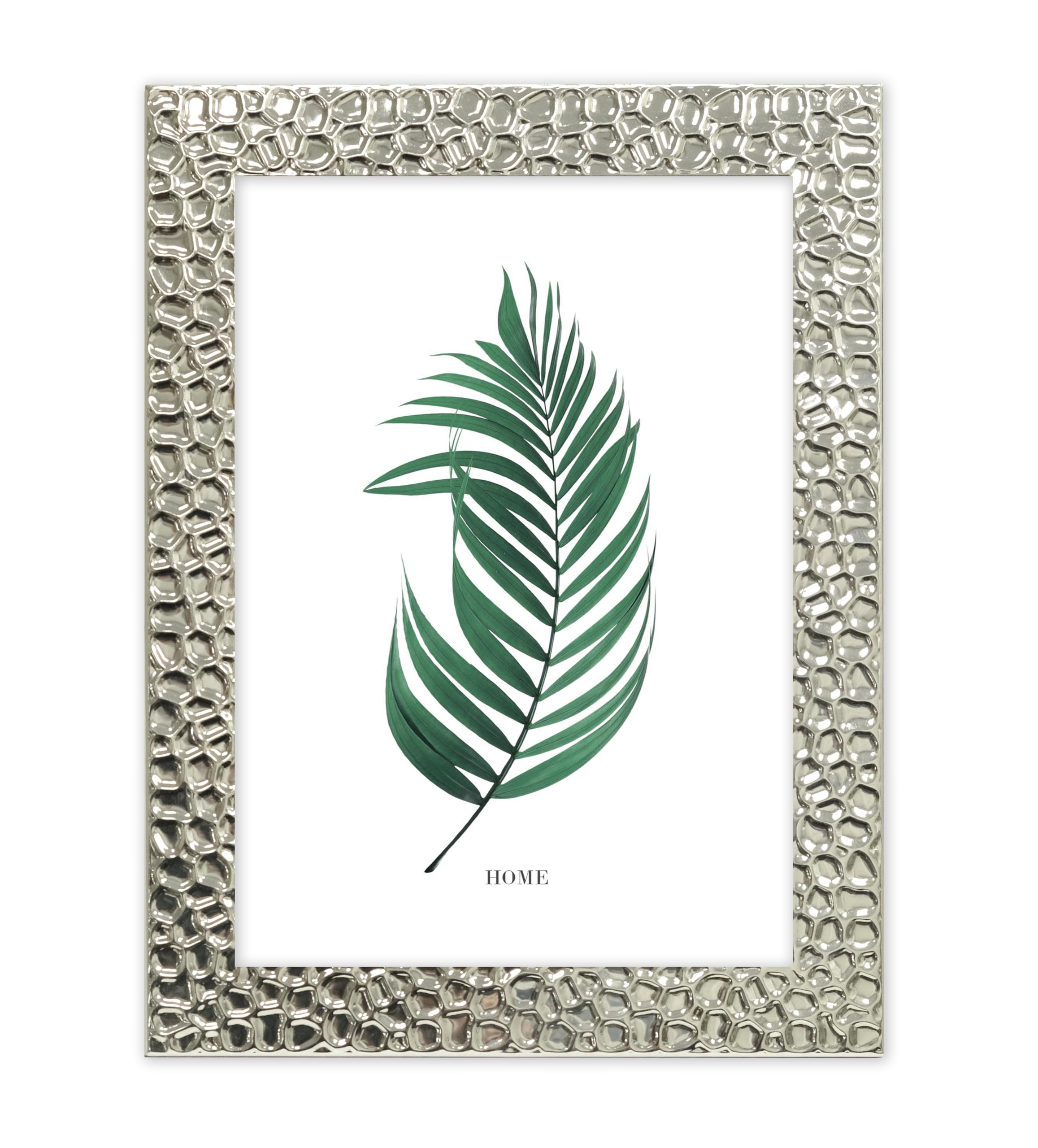 Inov8 Framing Tarnish Resistant Designer Silver Picture Frame - Hammered Finish Design for 5x7 inch (12x17cm) Photo