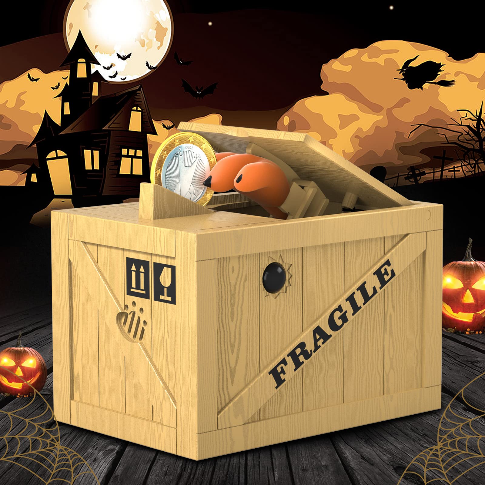 Tricky Cat's Claw Stealing Money Bank, Funny Terrible Prank Toys for Kids 3+, Electronic ATM Savings Box Piggy Bank, Birthday and Christmas Halloween Hot Gift for Toddler Boys Girls Age 4,5,7,8