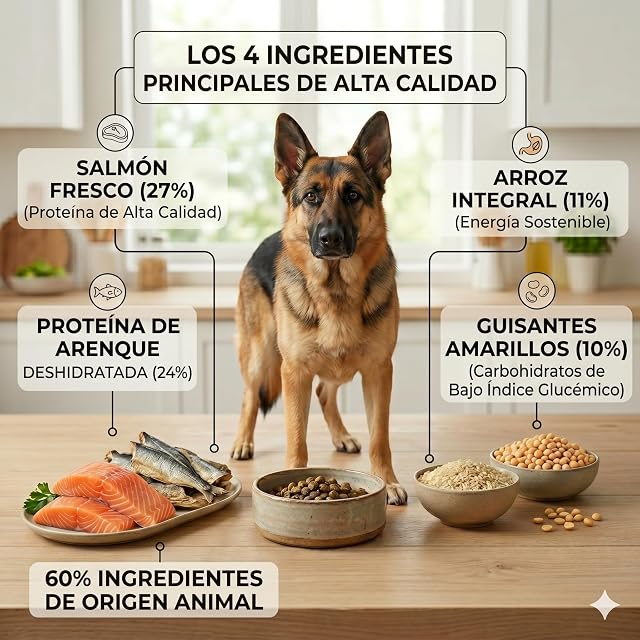 Foto 4 de 4 de ERA Pienso para Perros Millennium Adulto Rz. M/L, Salmón y Arenque 2 kg