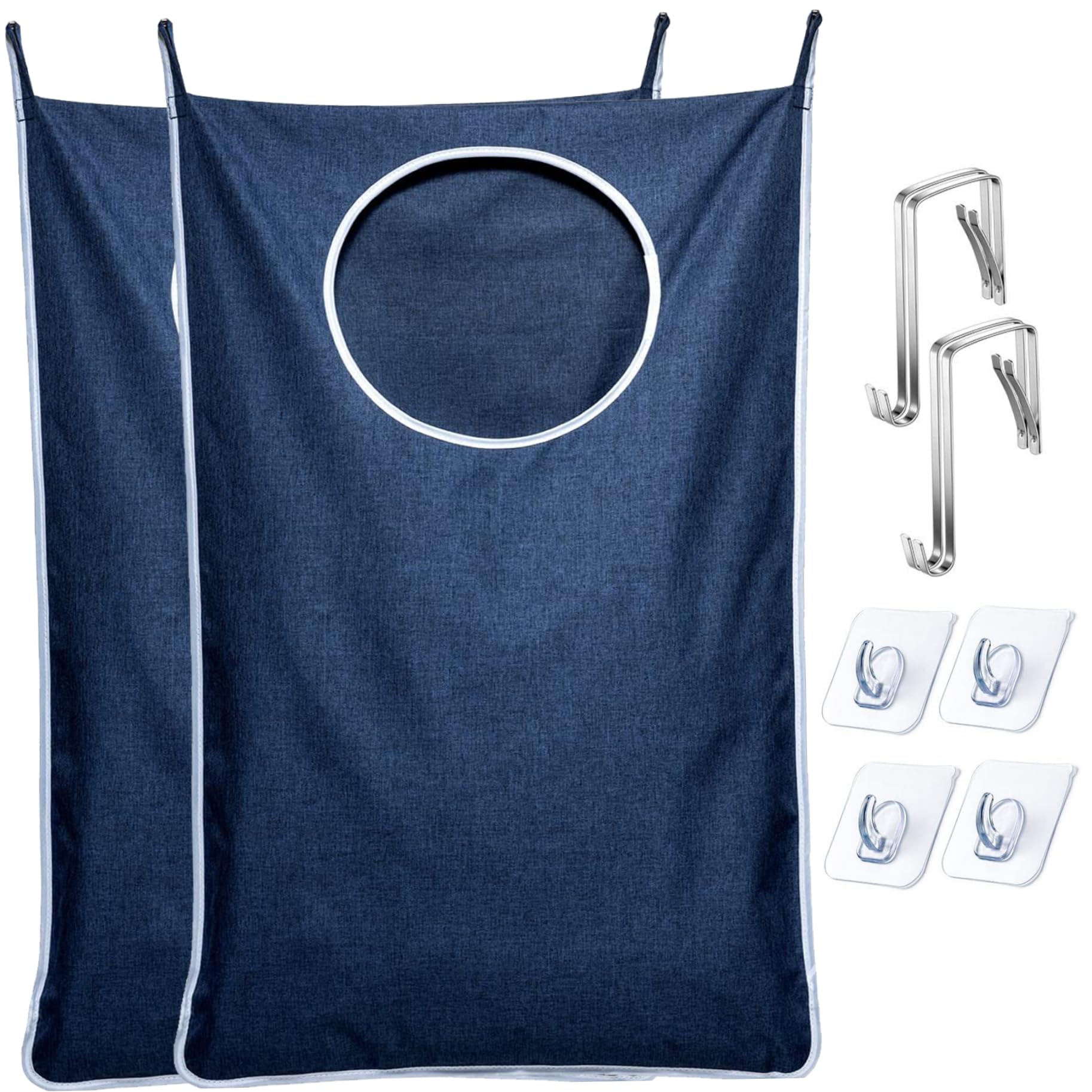Cesto para la colada colgante de gran capacidad pack de 2 bolsas impermeables para puerta