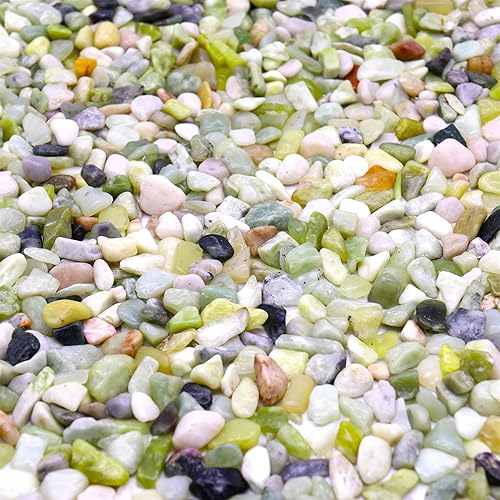 Piedras para plantas. Piedras pulidas decorativas de jade verde. 38 pulgadas - 10 libras para plantas, jardín, paisajismo, manualidades, suculentas,