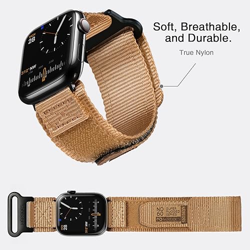 Vista 112 de Nereides Correa deportiva de nailon resistente con diseño de bucle tejido compatible con correa de Apple Watch, para iWatch de 1.65, 1.73, 1.77
