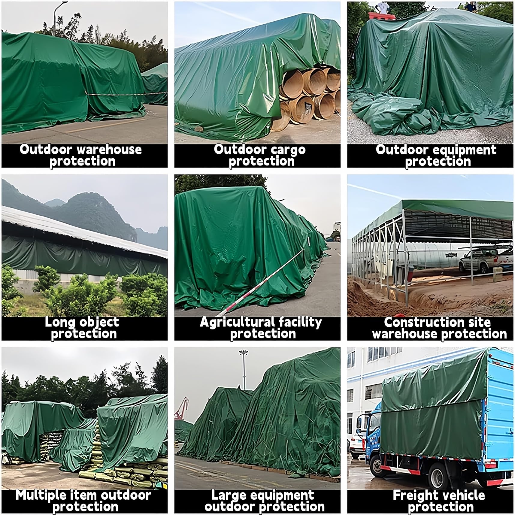 Plandeka Na Ziemię 140 x 310 cm Plandeka Przeciwdeszczowa, Namiot Z Plandeki Pcv, Odporna Na Rozdarcia I Promieniowanie UV Wytrzymała, Wodoodporna Do Biwakowania, Zielony