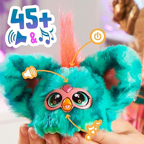 Miniatura 3 de Furby Furblets Mello-Nee Mini Friend, más de 45 sonidos, música fría de verano y frases de furbish, juguetes de peluche electrónicos para niñas y