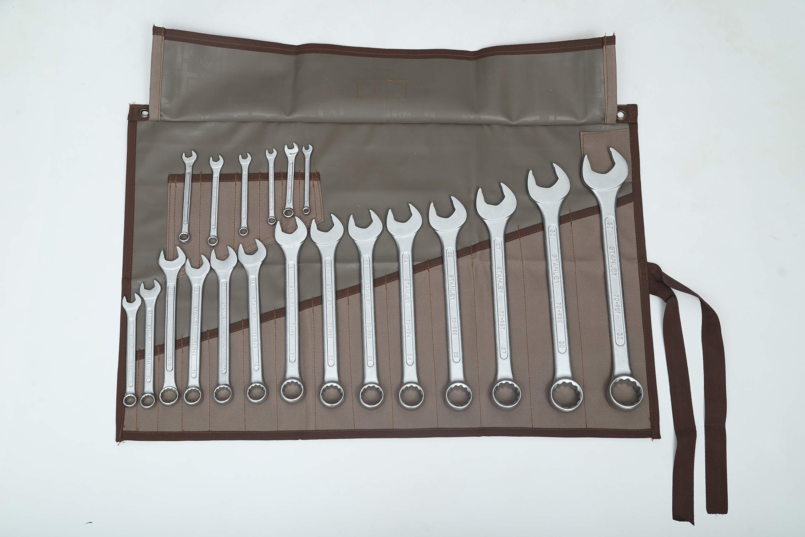 Wrench & Tool Roll Up Pouch Organizer Bag Handmade Dyed & Sand Washed 100% Cotton Canvas Heavy Duty 20 Pocket