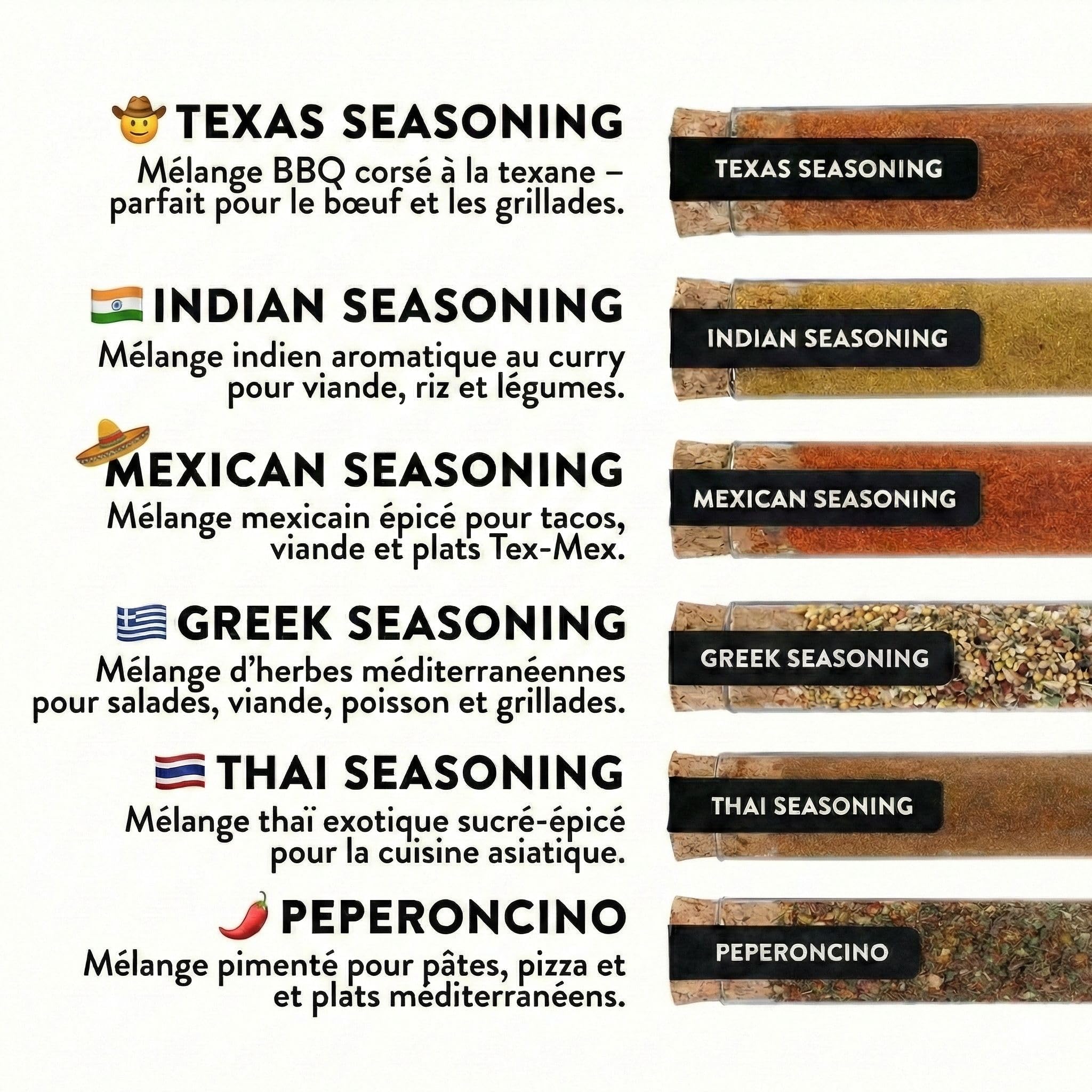 DIBYS Coffret Épices du Monde | Recettes Incluses | Coffret Cadeau Épices | Cadeaux pour les Amateurs et les Passionnés de Cuisine | Mélanges d'épices d'Inde, du Mexique, de Grèce & plus encore
