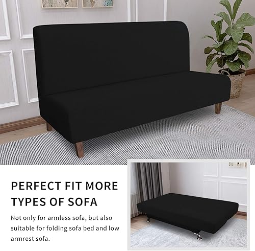 Vista 61 de Easy-Going Funda 100% impermeable para futón, con impermeabilidad doble para futón, funda de sofá jacquard elástica, protector de muebles a prueba