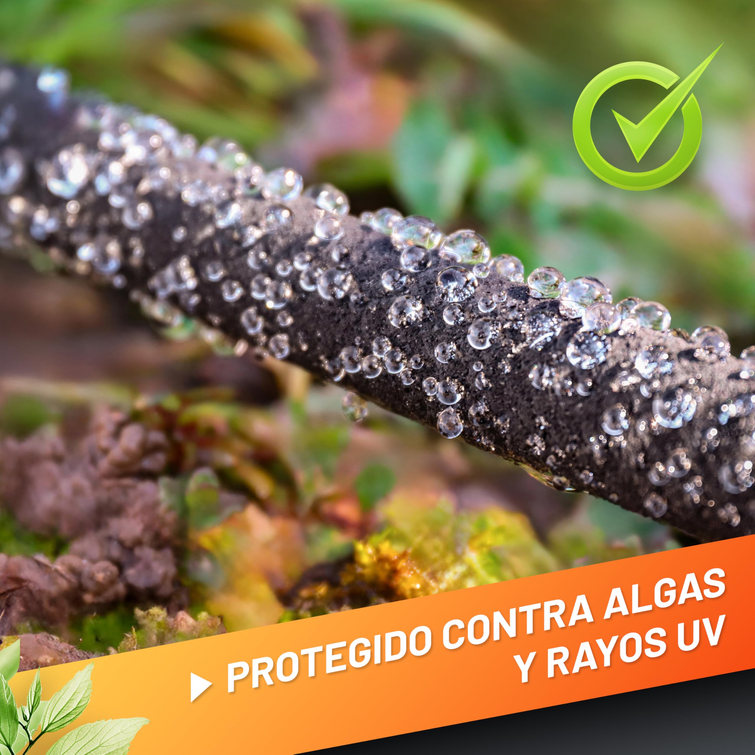 GRÜNTEK Manguera Porosa de Riego por Goteo 15M - Para el riego de jardines y huertos
