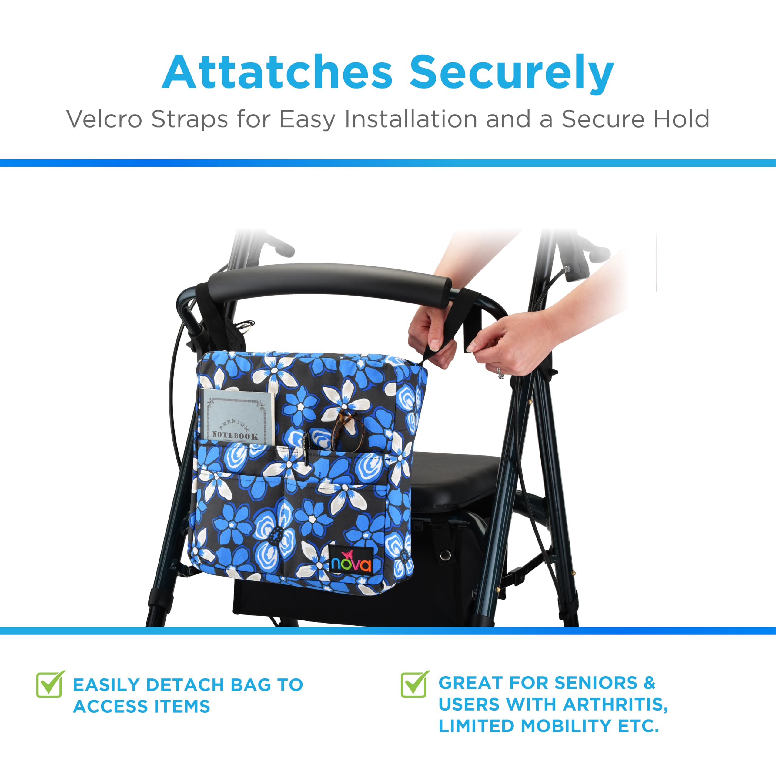 Amazon.com: NOVA Medical Products NOVA Walker Bag, Large Carry Bag