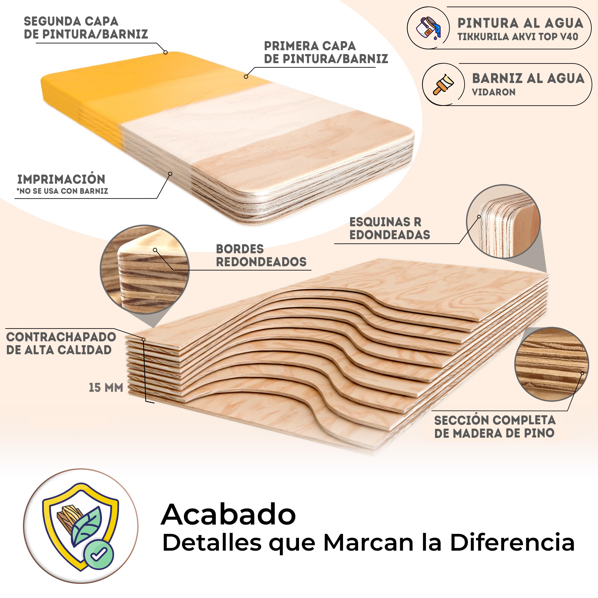 smartwood Cama Infantil 90x190 cm - Cama Montessori de Madera Certificada FSC, con Barandilla de Protección y Somier hasta 230 kg - para Niño y Niña - Montaje Fácil - TILA 2L