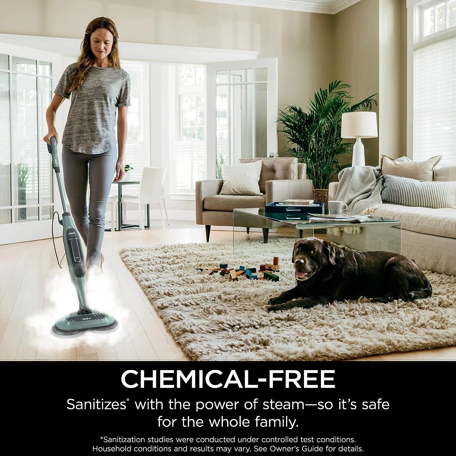S7000AMZ Steam & Scrub - Trapeador de vapor todo en uno para limpiar y desinfectar suelos duros, agua pura (renovada) 9
