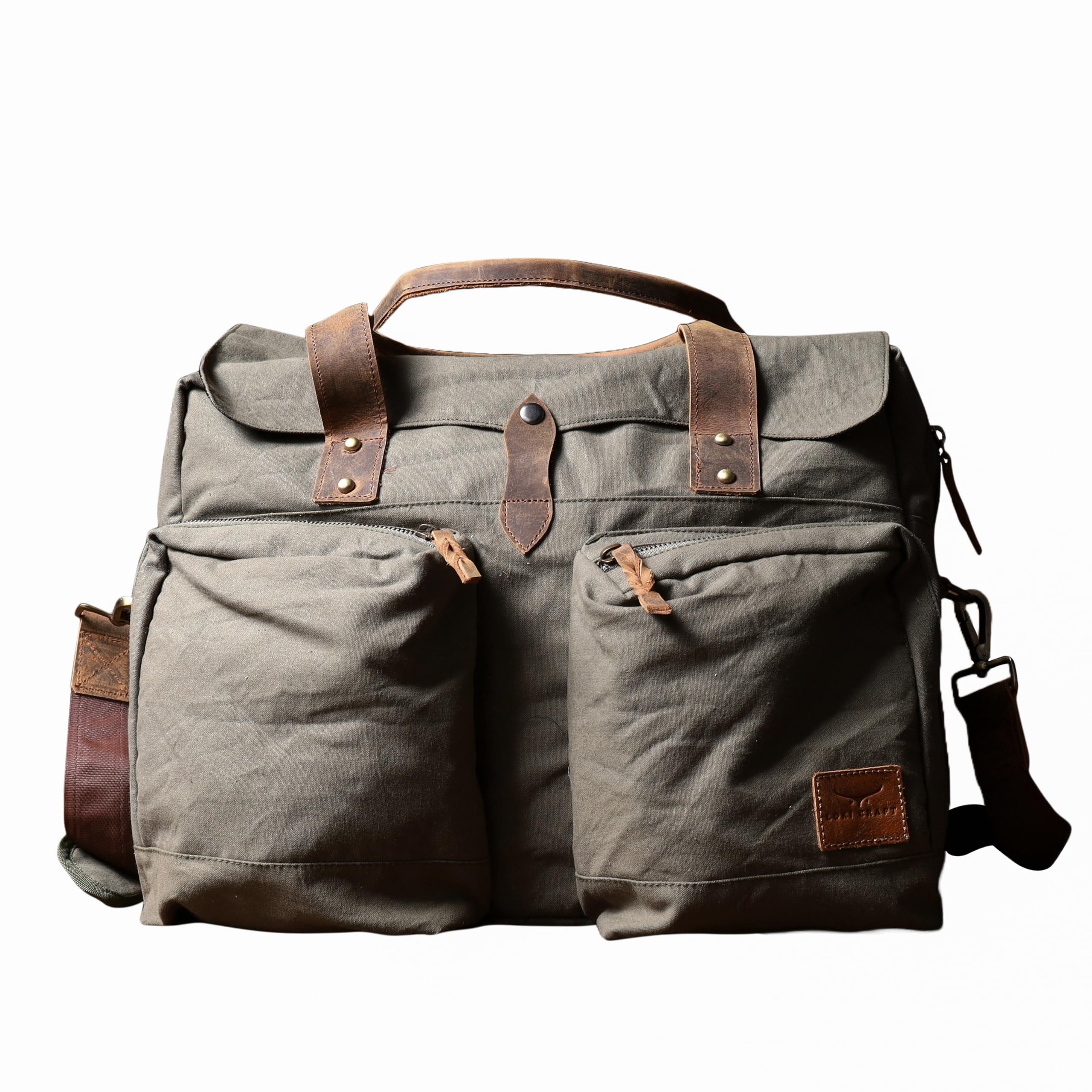 LOKICRAFT Vintage Leather Laptop Bag, Stylish and Durable, Padded Laptop Sleeve, Multiple Pockets, Adjustable Shoulder Strap (B0D988XDY3) Amazon Price History, Amazon Price Tracker