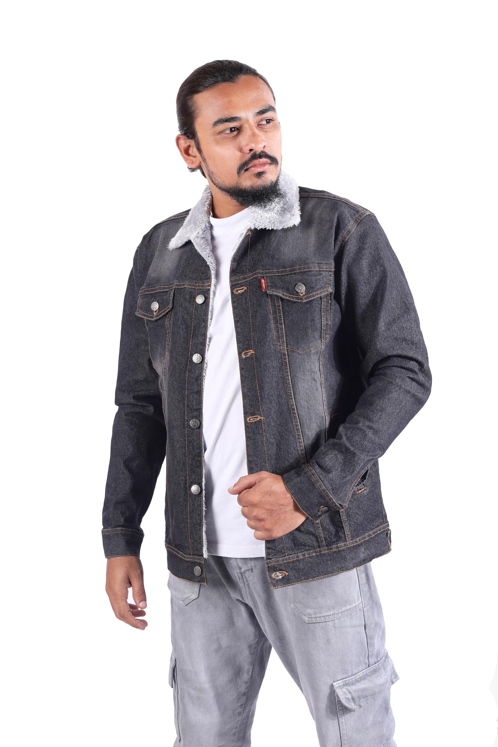 athrz Men Regular Fit Washed Full Sleeve Denim Jacket-picture-15