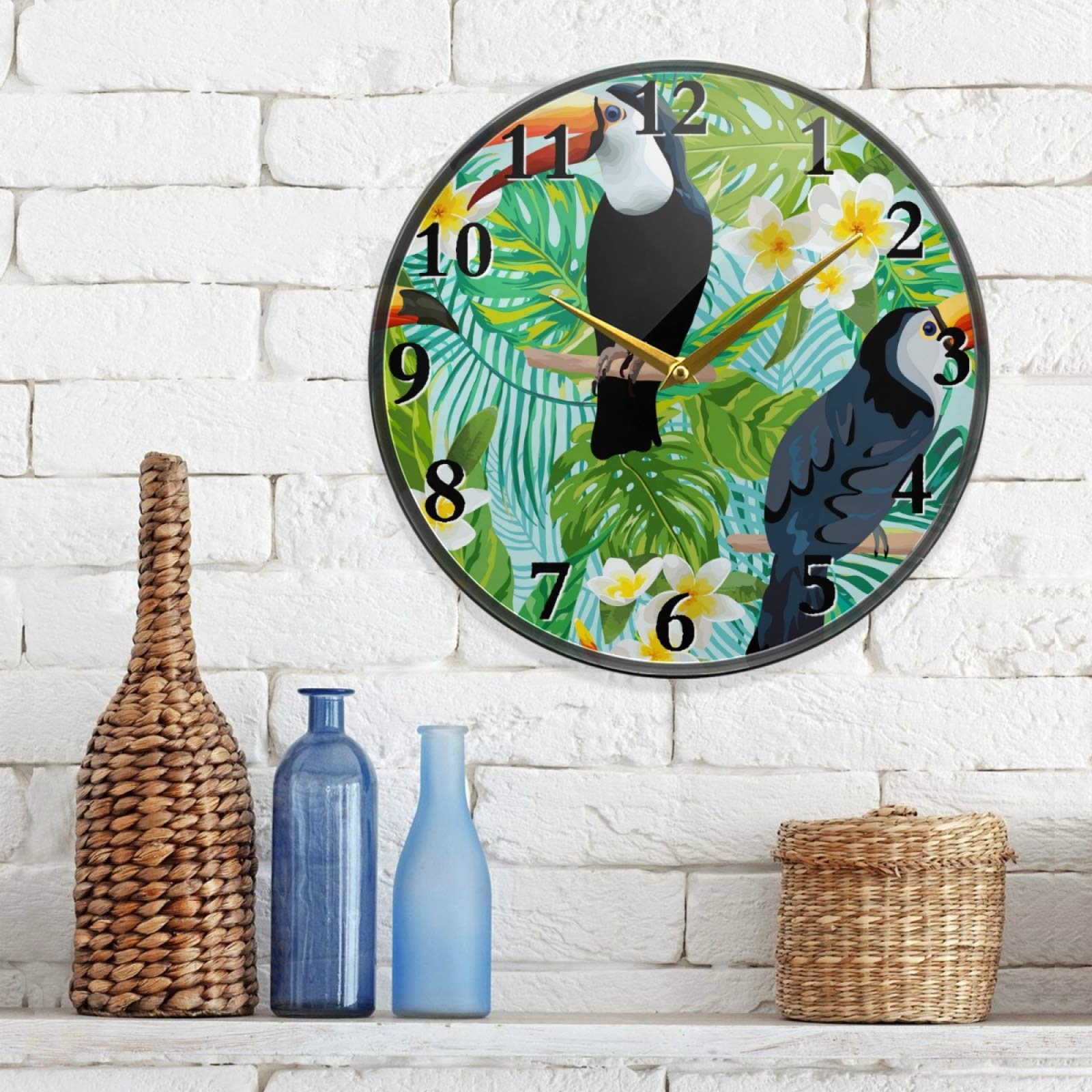 Horloge Murale Ronde Canards Sauvages Volants - Silencieuse Sans Tic-Tac, Décoration Salon 25cm