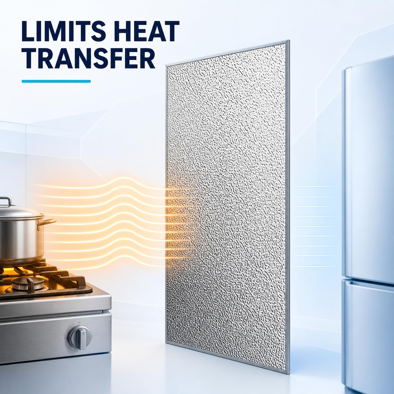 Panel de protección térmica,Panel de protección térmica de Aluminio,Panel Aislante térmico para refrigerador,Protector térmico Cocina,para Estufa,Armario de Cocina y protección de Pared
