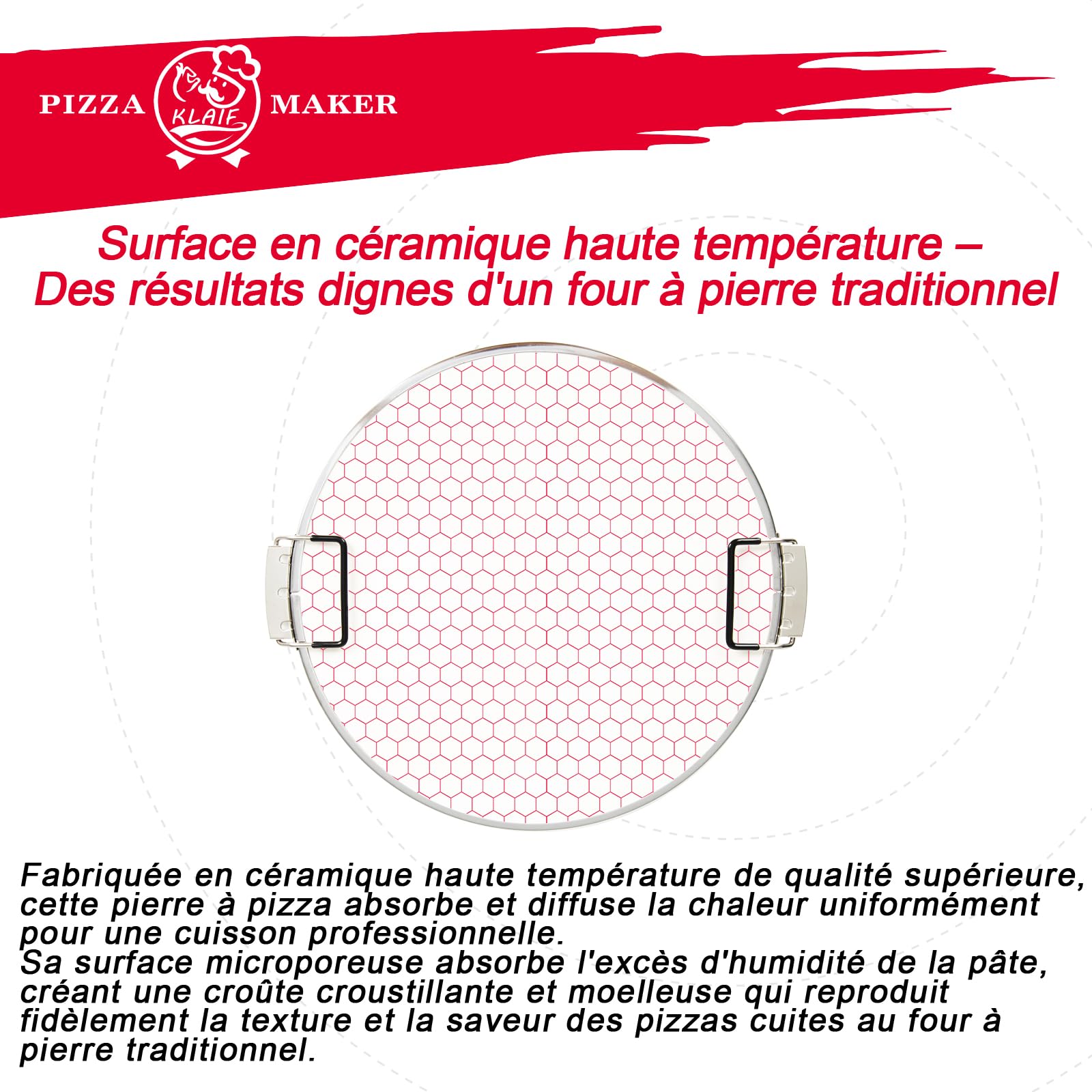 klaif Pierre à pizza ronde