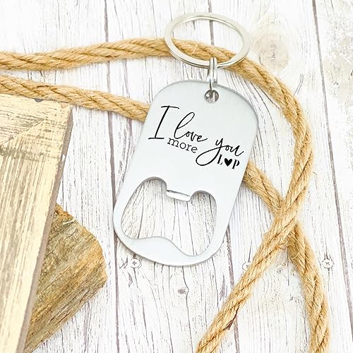 Miniatura 3 de Personalized Boyfriend Gift I Love You More Bottle Opener Keychain Gift Idea For Him Gift Personalized Christmas Gift MORE-BOTTLE