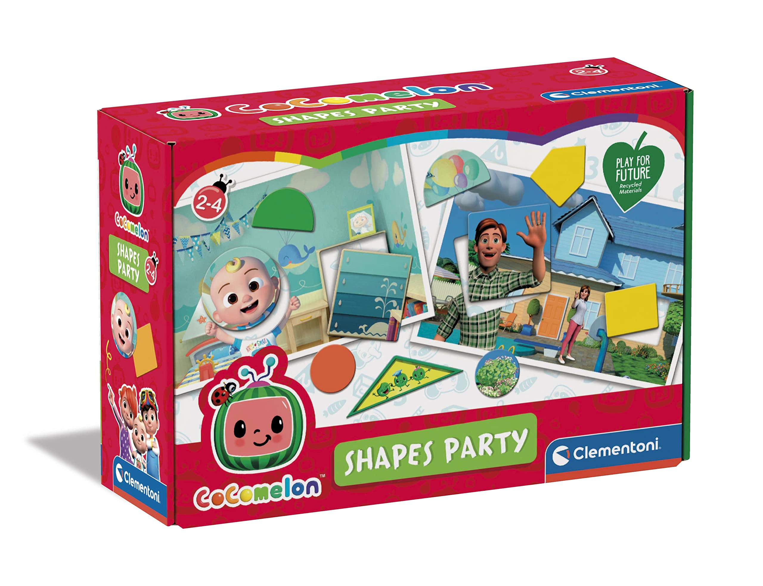 Clementoni 18105, Cocomelon Shapes party Educational Toy for Children, Ages 2 Plus