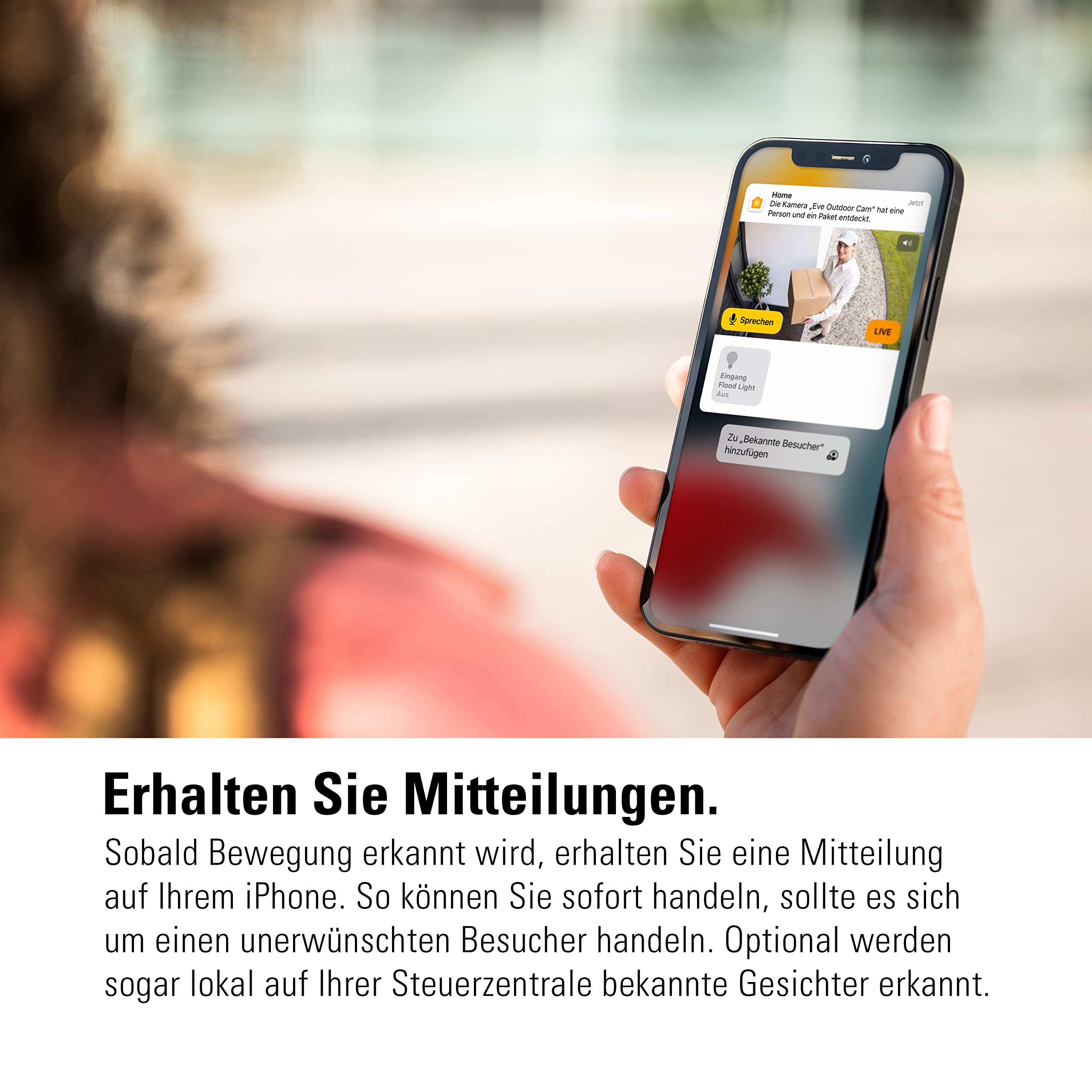 Eve Outdoor Cam weiß (Apple Home) 2er-Pack – Smarte Außenkamera | Sicherheit & Privatsphäre (HomeKit Secure Video), Nachtsicht, Bewegungsmelder, Gegensprechanlage, WLAN (2,4/5 GHz)
