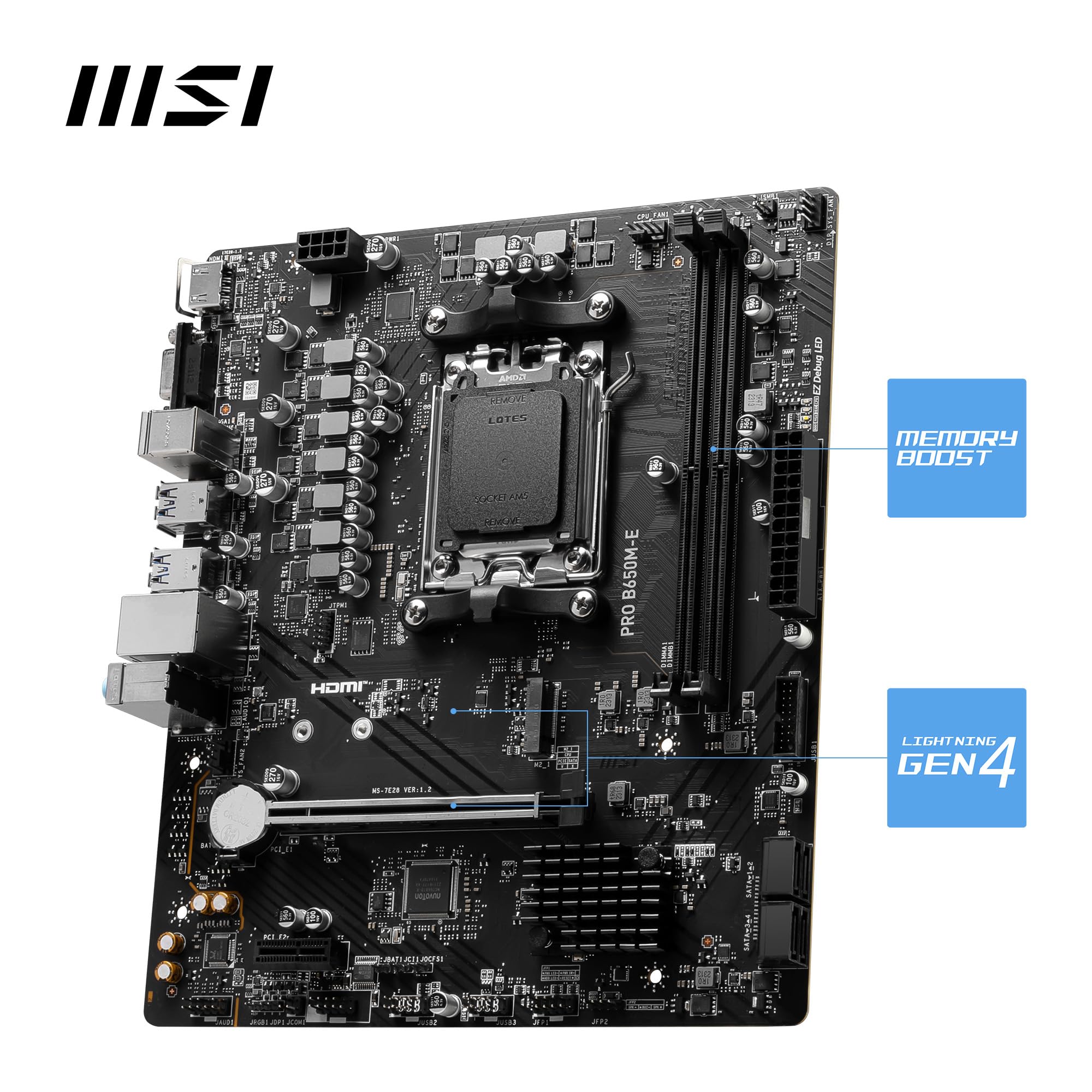 Amazon | MSI PRO B650M-E マザーボード Micro-ATX - AMD Ryzen 9000 
