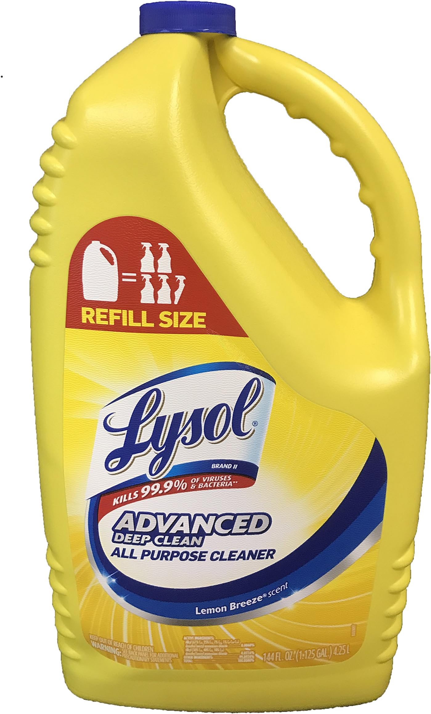 Disinfectant 144 Ounce Refill Bottle (Advanced Deep Clean Lemon Breeze)