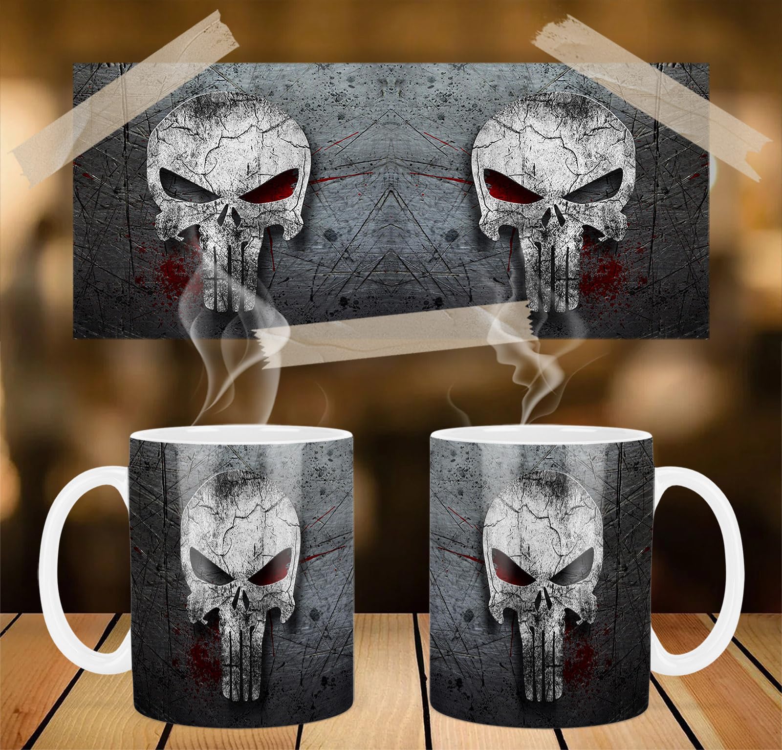 Deadpool taza de café taza de cerámica punisher taza, deadpool