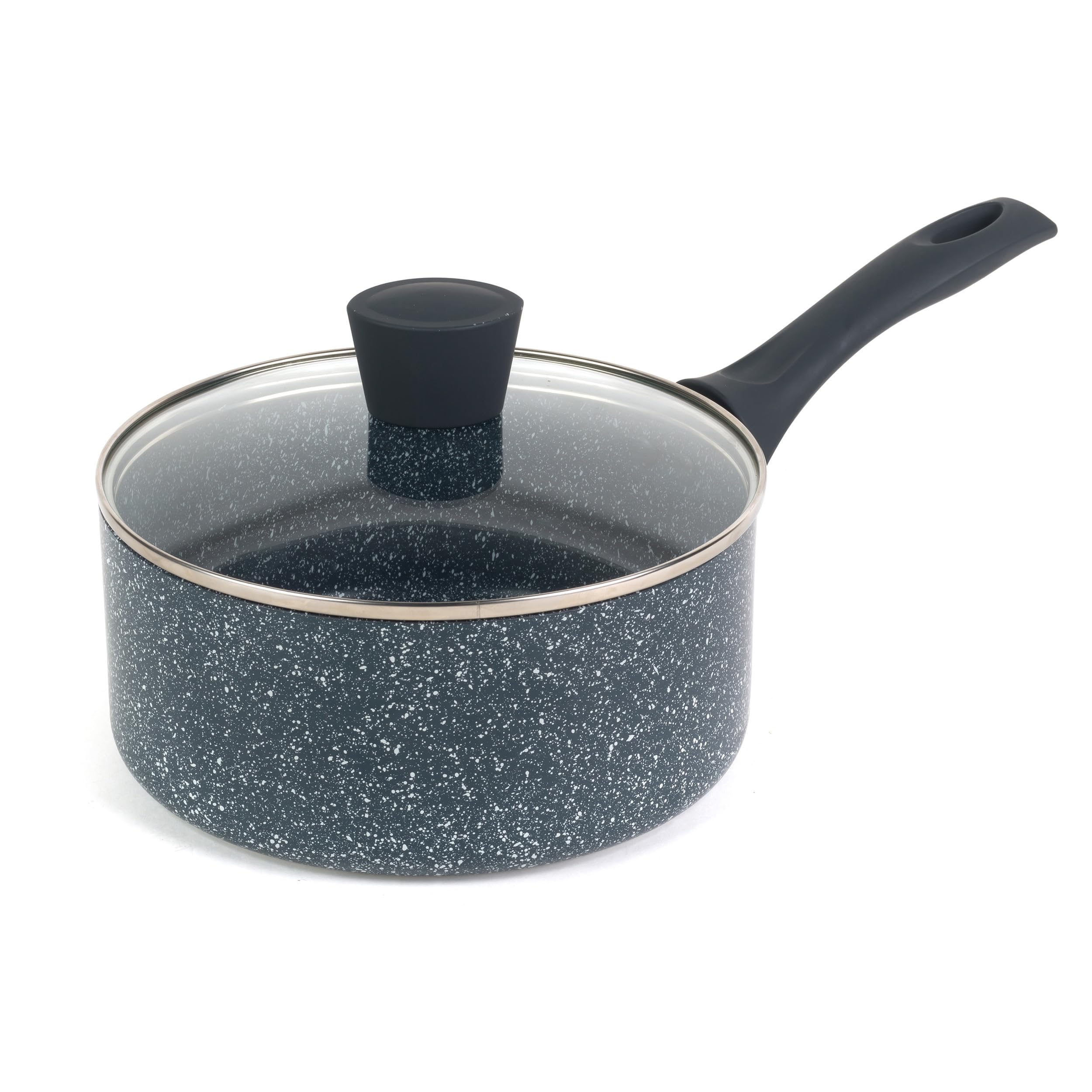 Russell Hobbs RH00846EU Cazo Antiadherente De 20 cm, De La Colección Nightfall Stone, De Aluminio Prensado, Inducción Adecuada, Cocina Con Menos Aceite, Mango De Baquelita, Mármol Azul