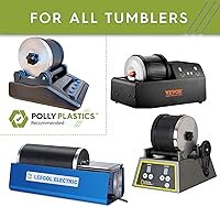 Vista 4 de Polly Plastics Rock Tumbler - Recambio de grano medio, grano de carburo de silicio 500 prepulido, etapa 3 para piedras de rodar (paquete de 2)
