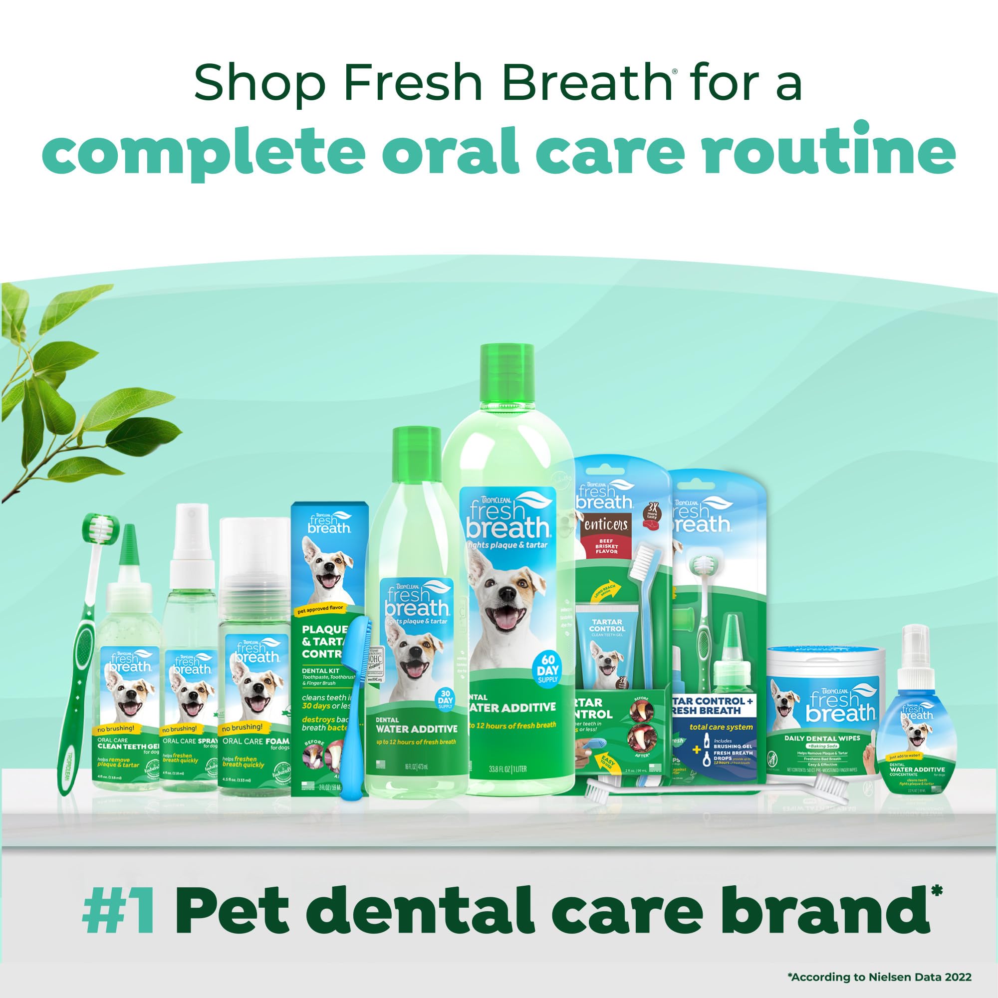 TropiClean Fresh Breath Finger Lingettes dentaires, 50 pièces