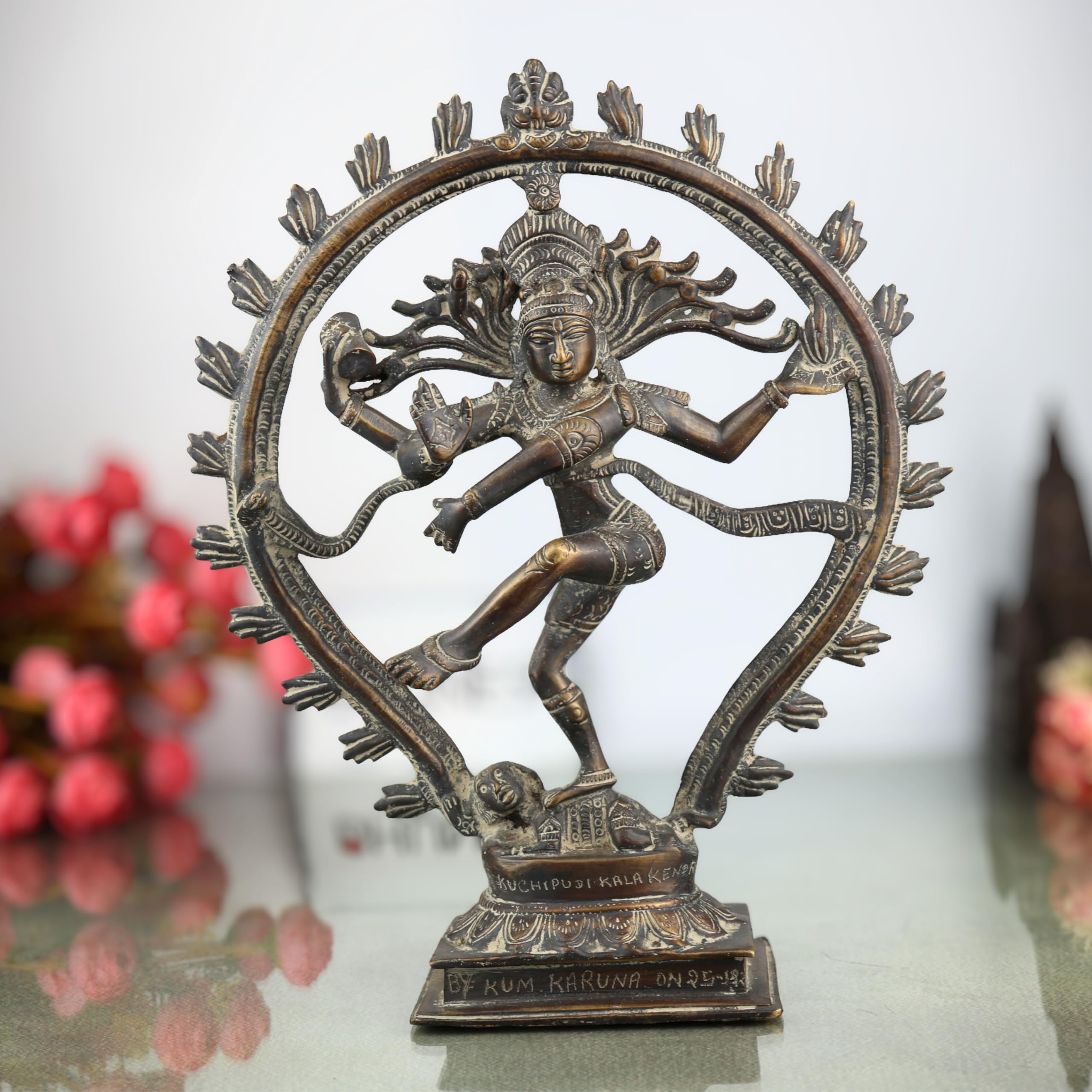 Buy Bhunes Brass Nataraja Idol, Lord of Cosmic Dance, Adalvallan