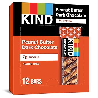 KIND Bars, Peanut Butter Dark Chocolate, Healthy Snacks, Gluten Free, 12 Count