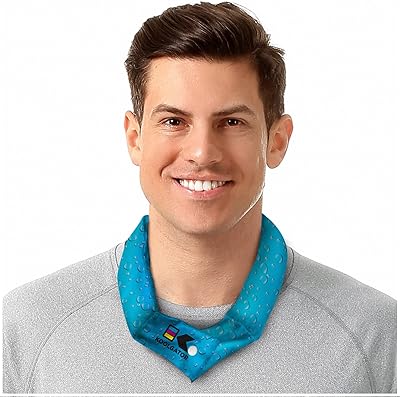 KOOLGATOR Evaporative Cooling Neck Wrap – Reusable Neck Cooler with Long Lasting Relief During Hot Weather Activities, Sports, & Outdoor Work, Water Drops, 1 Pack