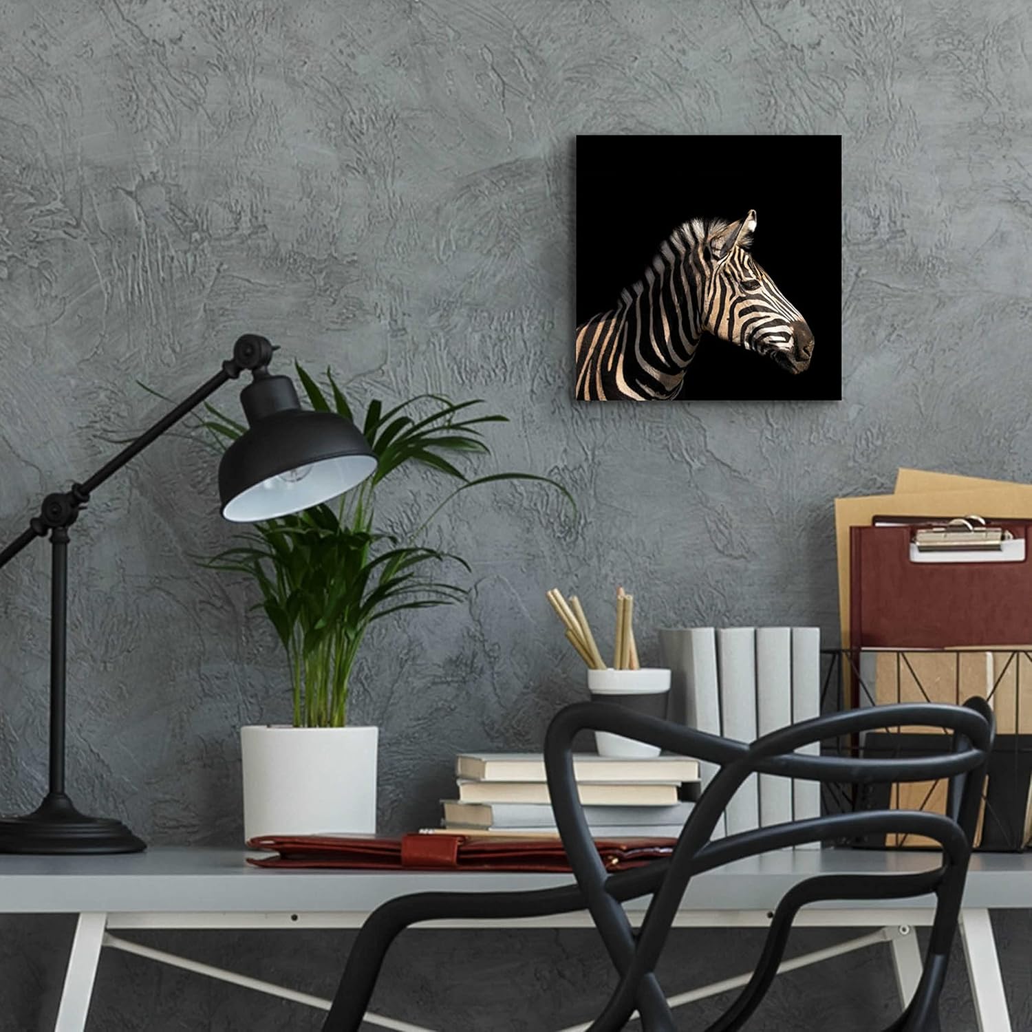 Epic Art 'Zebra' by Epic Portfolio Acrylic Glass Wall Art, 12"x12"