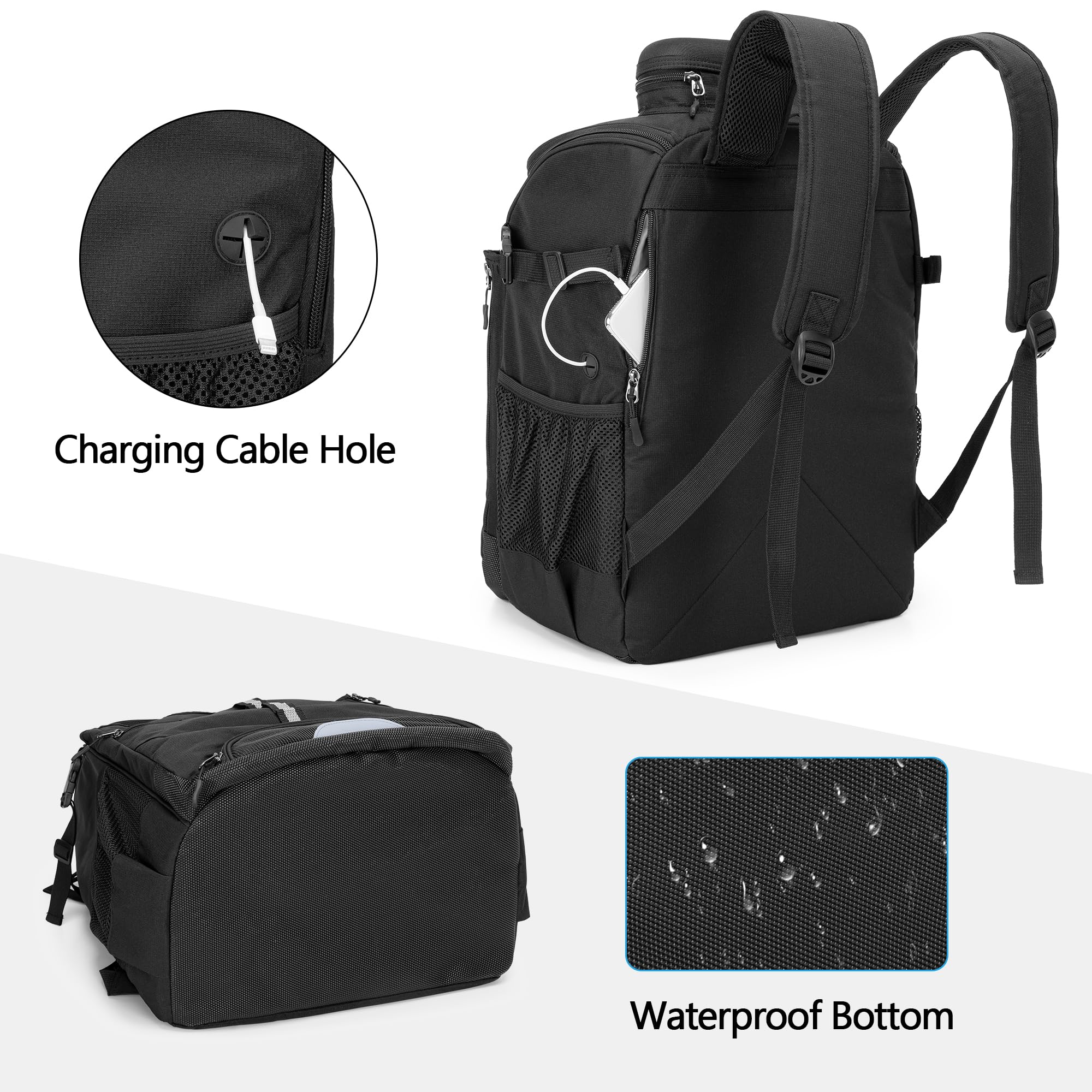 GOBUROS Schwimmrucksack für Männer und Frauen, Schwimmtasche mit zusätzlicher transparenter PVC-Tasche und separatem Schuhraum für Schwimmen, Strand, Fitnessstudio und Trainingsausrüstung