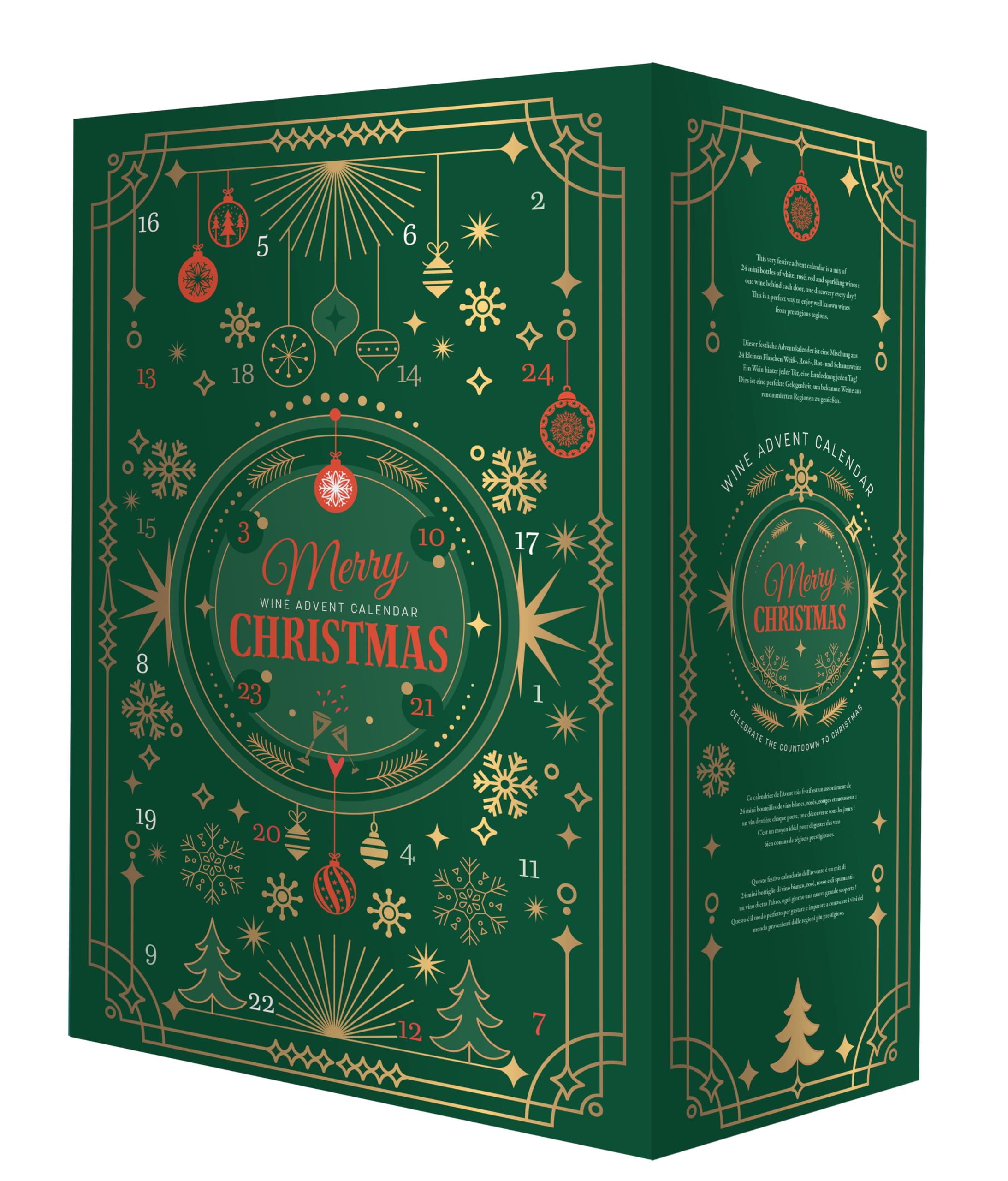 GCF - Wine and sparkling Advent calendar - Gift Box - Set of 24 (19 x 0.187 - 5 x 0.20)
