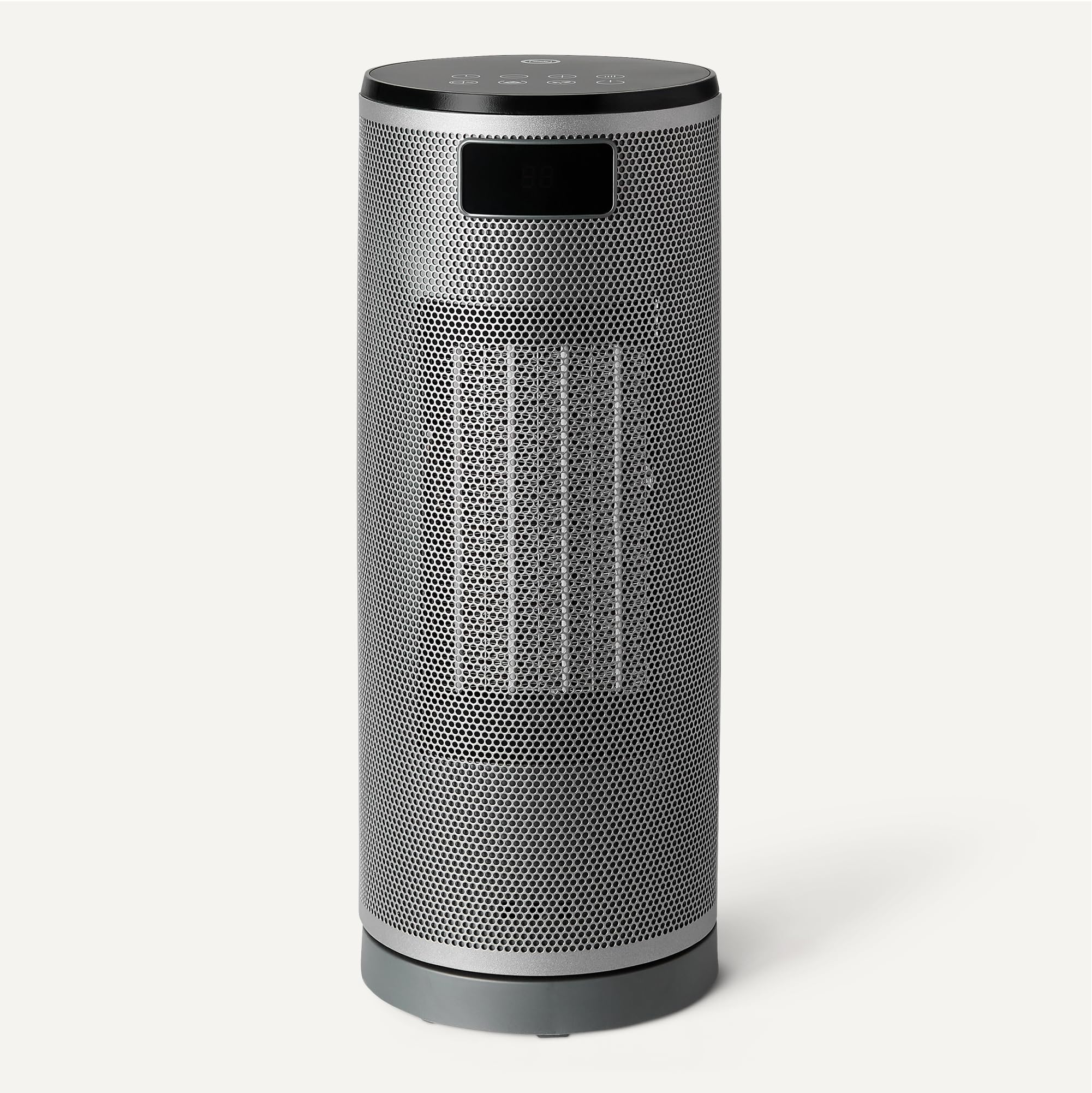 Amazon Basics Elektrische Heizung, tragbarer Keramik-Heizlüfter, 1800W, 70° Oszillation, 40cm, Grau