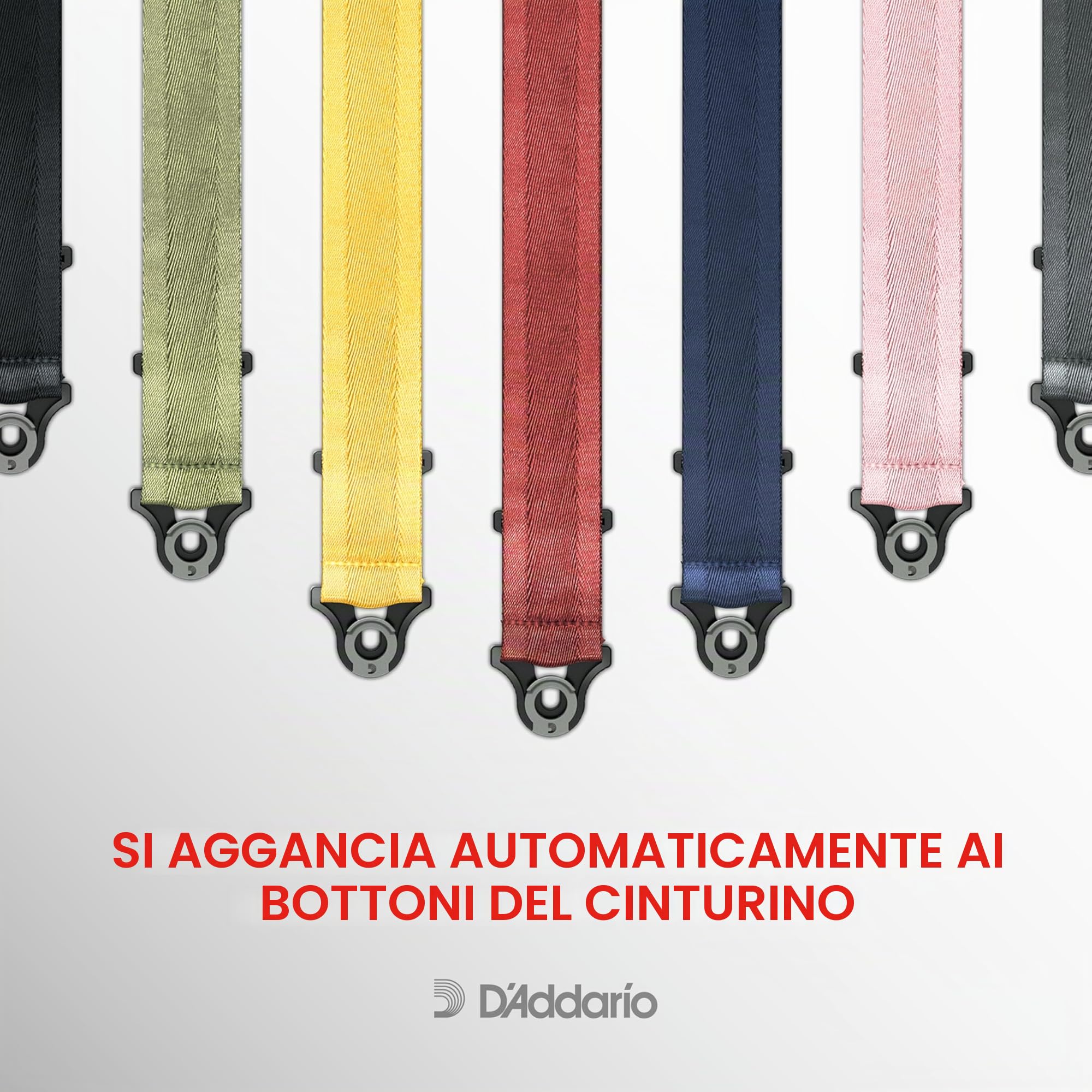 D'Addario Tracolle per chitarra Auto Lock in pelle Comfort