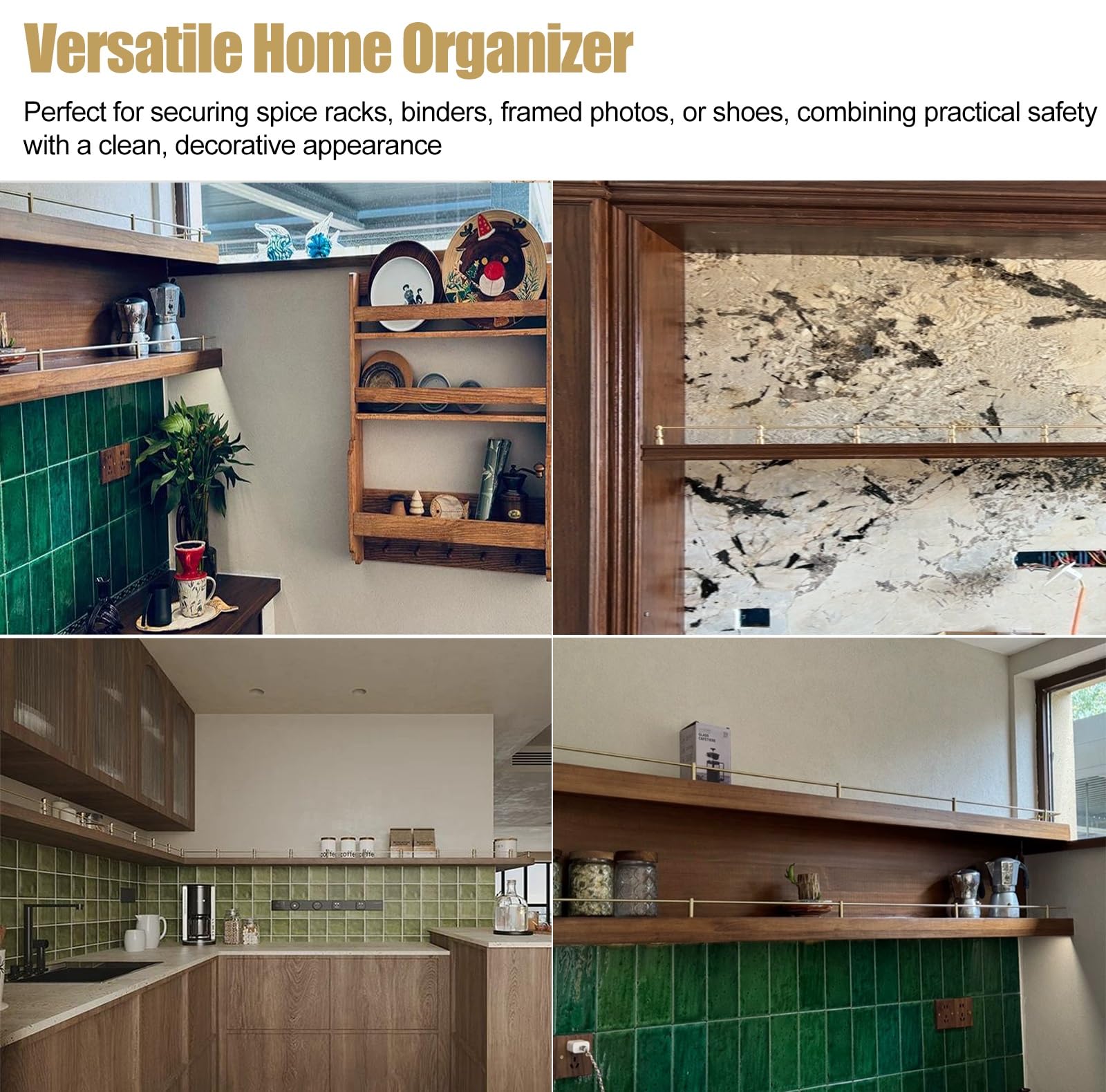 2 pezzi guida mensola ottone, barriera decorativa bagno