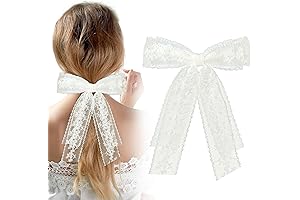 Lusofie Lace White Lace Bows -- An Exquisite Accessory for Graceful Women