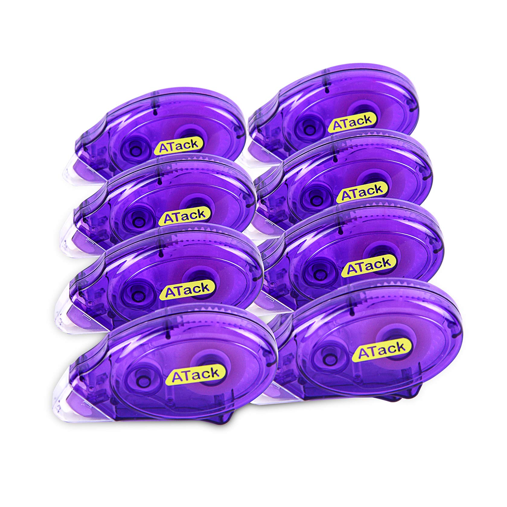 ATack Double-Sided Adhesive Roller, 0.3" x 360" (8-Pack)