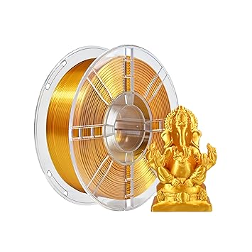 iBOSS PLA Plus (PLA+) Silk Filament 1.75mm, 3D Printer Filament,1.75 PLA Filament, Dimensional Accuracy +/- 0.02 mm, 1KG 2.2 LBS Spool 3D Printing Material(Silk Gold)