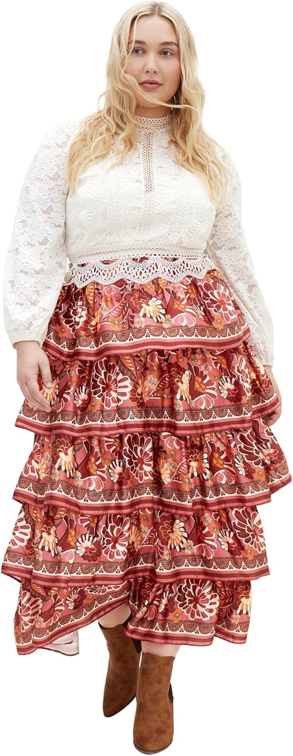 City Chic Women's Plus Size Skirt - Drama Queen
