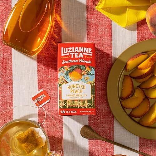 Miniatura 3 de Luzianne Southern Blends - Bolsas de té de hierbas con sabor a melocotón meloso, 18 unidades (paquete de 1)